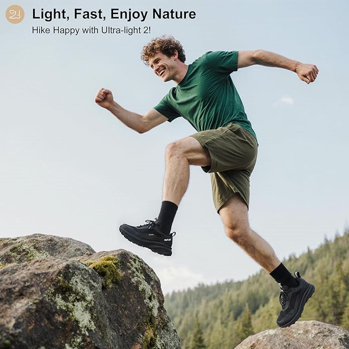 Waterproof Hiking Shoes for Men Lightweight & Breathable Walking Sneaker for All-Terrain Outdoor
