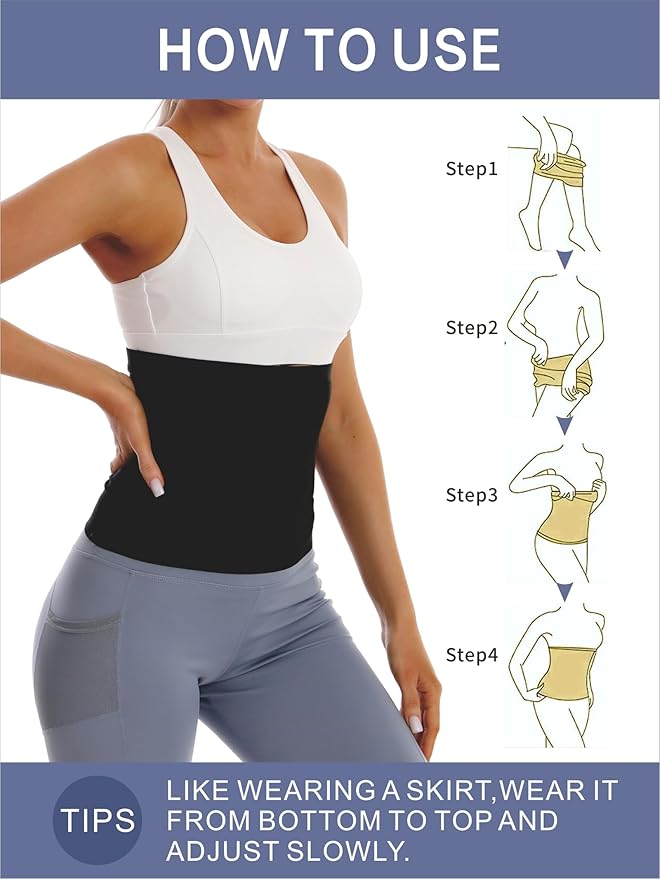 Sauna Suit Waist Trainer for Women,Sweat Waist Trimmer Belt Heat Trapping Weight Loss Shapewear for Women Belly Fat