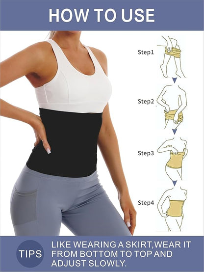 Sauna Suit Waist Trainer for Women,Sweat Waist Trimmer Belt Heat Trapping Weight Loss Shapewear for Women Belly Fat