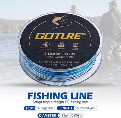 Goture Fishing Rod and Reel Combo,Fishing Pole,Telescopic Fishing Rod Kit with Spinning Reel, Telescopic Fishing Pole with Carrier Bag for Freshwater Saltwater for Men Women