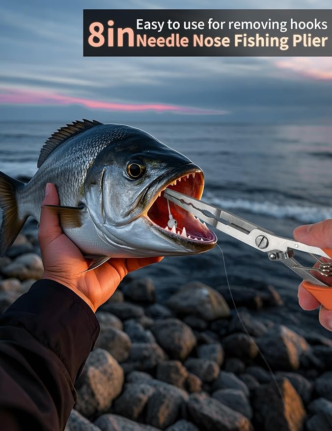 Fishing Gear,Hook Remover Fishing Pliers,Stainless Steel Fishing Tools,Multitool for Saltwater Freshwater