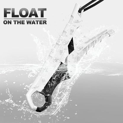 SNAIL TRAIL 7.5''/9'' Floating Fish Gripper, Fishing Grabber, Catfish Mouth Pliers, Caught Bass Holder, Digital Scale Hook Clamp, Saltwater Lip Grip Tool with Lanyard, Gifts for Men