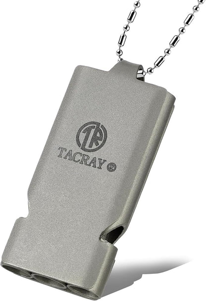 TACRAY Emergency Whistles Lifeguard Safety Whistle with Neck Chain and Keychain for Outdoor Camping Hiking