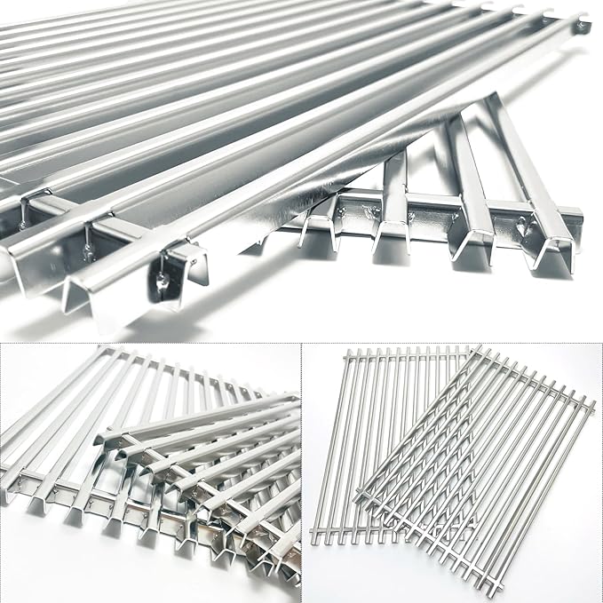 17-1/4" Stainless Steel Grid Grates for Weber Spirit E-310 E-320, S-310 S-320, Spirit 700, Weber 900, Genesis Silver B and C Genesis 1000-5000 Gas Grill 7525 7527