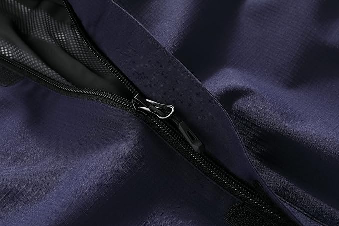 OTU Men's Lightweight Waterproof Hooded Rain Jacket Outdoor Raincoat Shell Jacket for Hiking Travel