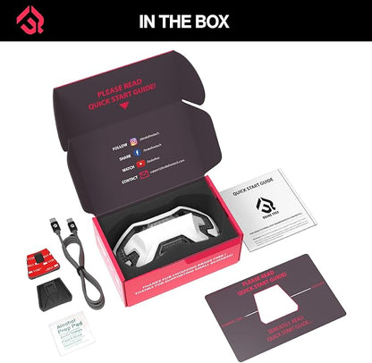 Brake Free Helmet Light - Smart Wireless Motorcycle Lights- Weatherproof LED Motorcycle Helmet Light - Lightweight & Aerodynamic Design - Smart Brake Detection - Single Button Operation - White