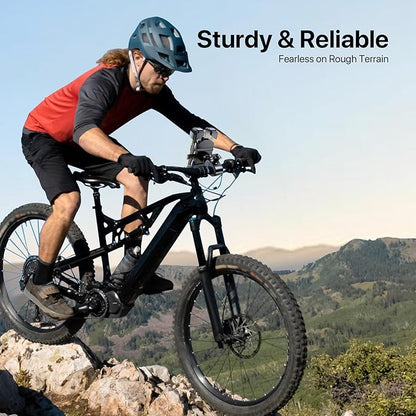 Miracase Motorcycle Phone Mount, One Touch Release and Lock Bike Phone Holder, Bicycle Scooter Handlebar Phone Mount Holder, Bike Phone Mount Compatible with iPhone Google Samsung