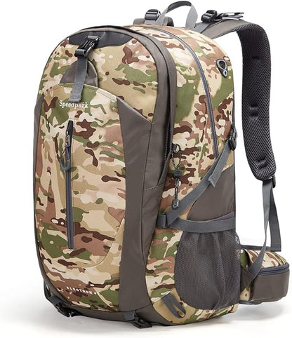 SPEEDPARK Hiking Backpack 40L Waterproof Hiking Daypack with Rain Cover, Outdoor Trekking Travel Backpacks for Men Women