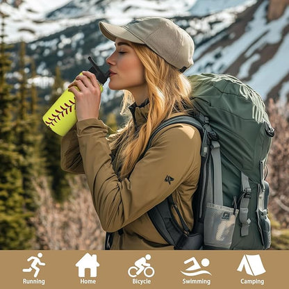 Softball Water Bottle 32oz Insulated Sports Water Bottles Softball Gifts for Men Women Gift for Coach Lovers Fan Players Stuff Accessories for Boys Girls