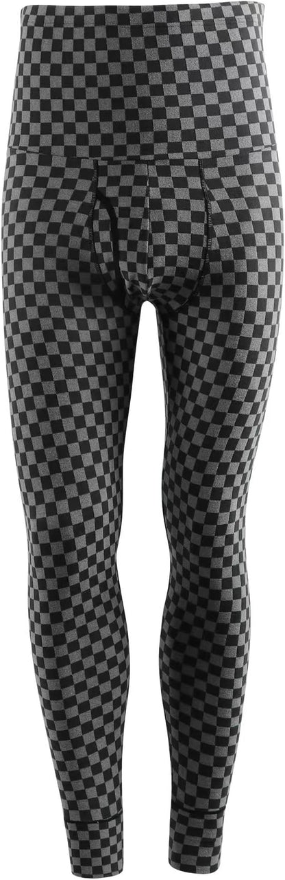 Ouruikia Men's Thermal Underwear Bottoms High Waist Thermal Pants Keep Warm Long Johns Pants