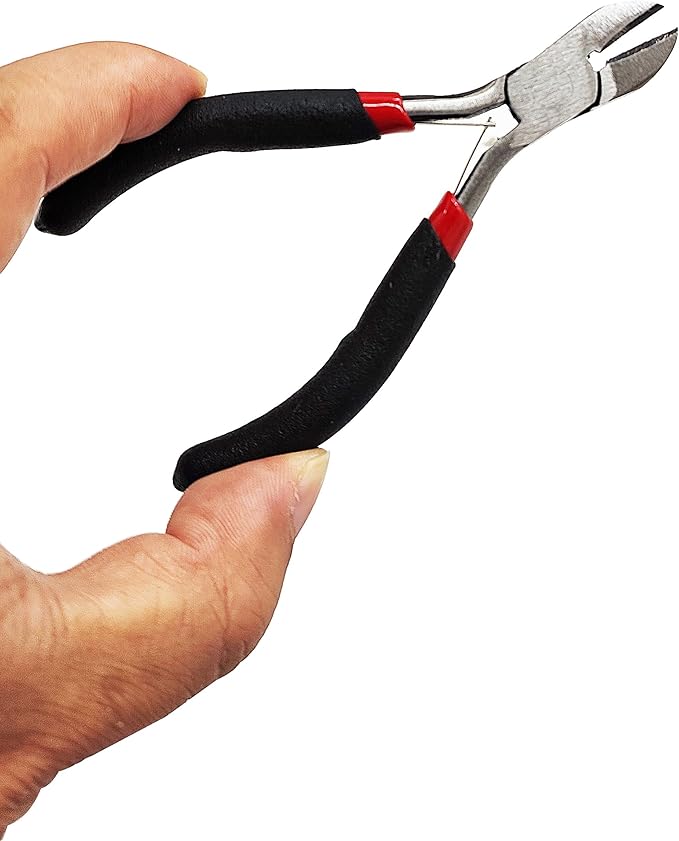 Jewelers Pliers Set, 5Pcs Rubber Handle Hand Pliers, Portable, DIY Essential Tools, for Jewelry Making, Wire Processing, Bead Making, etc.