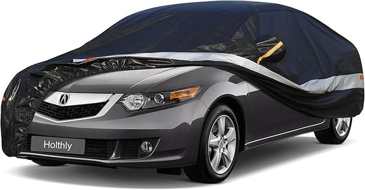 Sedan Car Cover Custom Fit Acura TSX 2009-2014, 100% Waterproof Breathable Outdoor Car Covers, Sun Rain Dust Snow Protection.