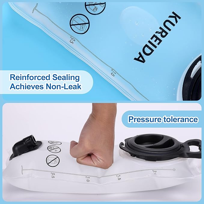 Hydration Bladder 2 Liter, BPA Free Water Bladder for Hiking Backpack Water Storage Bag with Insulated Tube, Hydration Backpack Replacement for Outdoor Camping Running Hiking