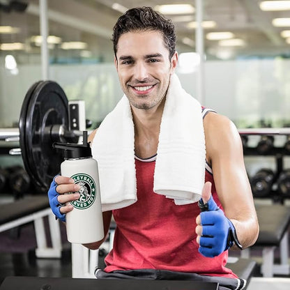 Volleyball Water Bottle 32oz Insulated Sports Water Bottles Volleyball Gifts for Men Women Gift for Volleyball Coach Lovers Fan Players Volleyball Stuff Accessories for Boys Girls