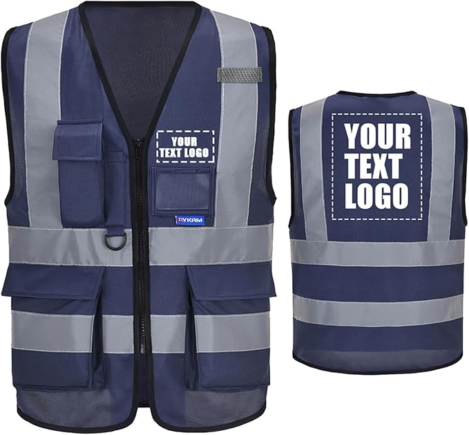 A-SAFETY High Visibility Reflective Safety Vest Customize Logo (XS-8XL)