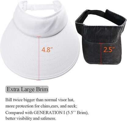 Sun Visor Hats Women Large Brim Summer UV Protection Beach Cap