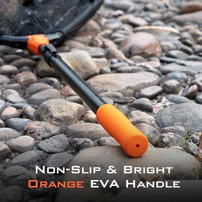 KastKing Pontus Fishing Net, Foldable & Lightweight Landing Net with Built in Length Scale, Strength Aluminum Handle, Fishing Gear and Gift for Men