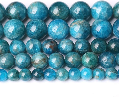 4MM 88PCS Natural Stone Blue Apatite A Grade Loose Beads for Jewelry Making DIY Bracelet