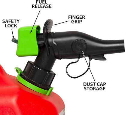 Scepter FR1G252 Fuel Container with Spill Proof Smart Control Spout with Bonus Spout Extender, Red Gas Can, 2 Gallon (Pack of 4)
