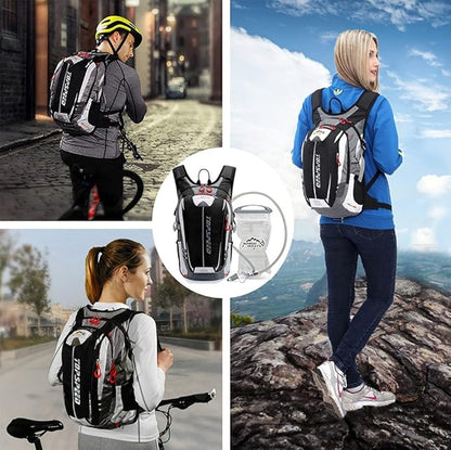 INOXTO Hydration Pack Backpack，18L Hydration Pack Lightweight Water Backpack with 2L Water Bladder Bag Daypack for Hiking Running Cycling Camping Hunting for Women Men
