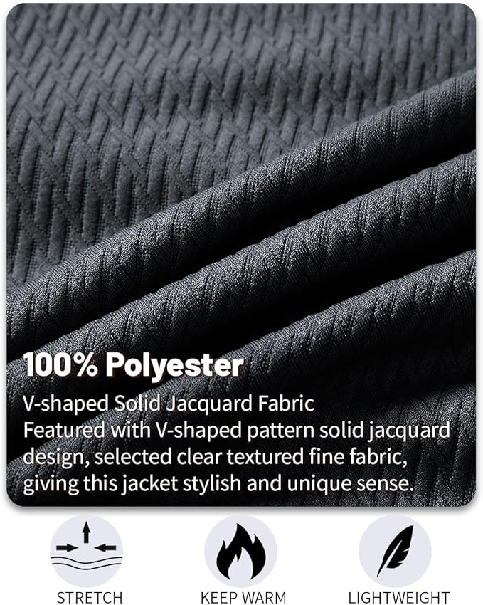 Mens Casual Jacket Loose Fit Lightweight Jacket Varsity Bomber Jacket with Zipper