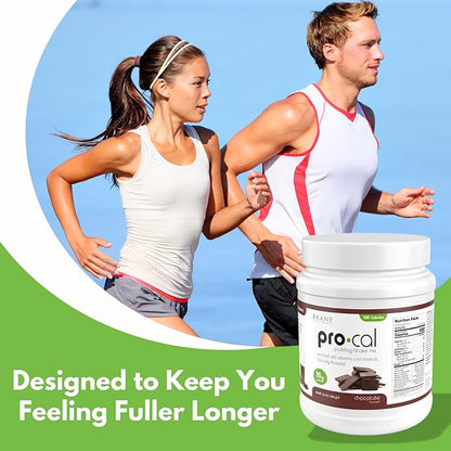 Pro-Cal Chocolate Meal Replacement Powder - High Protein, Low Calorie Shake & Pudding Mix - Low-Carb, Gluten Free - Breakfast Boost - Delicious & Easy to Prepare - 16 Servings, 16.4oz
