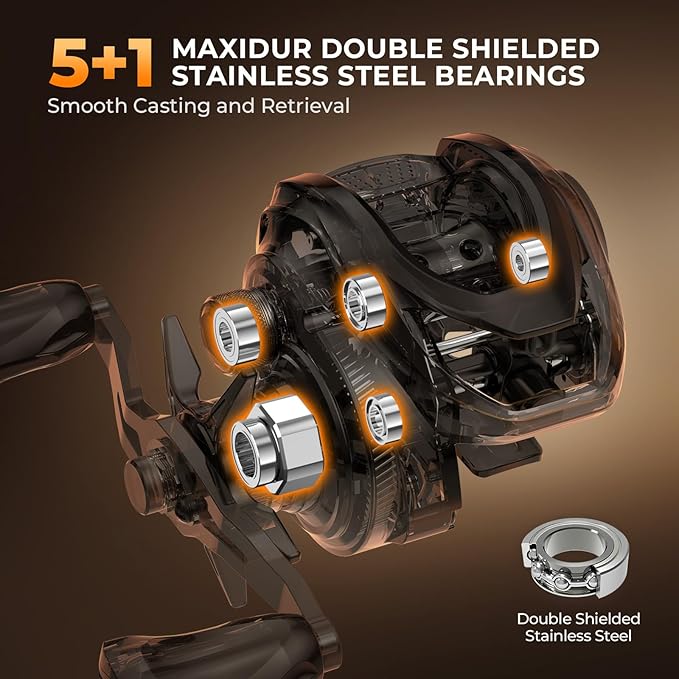 KastKing Lethal Blaze Twin-tip Fishing Rod and Reel Combo, Spinning & Baitcaster Combo, Flame Pattern Design, IM6 Graphite 2Pc Rod with Backup Tip Section, Stainless-Steel Guides, EVA Handle