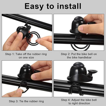 Mudder 2 Pcs Bike Bell Adjustable Bike Ring Bell Aluminum Bike Ring Bicycle Cycling Bell Cycling Ringing Horn with Loud Sound Mini Bike Bell for Adults Kids Road Bike Mountain Bike Sports