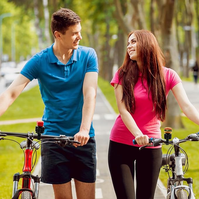 3 Pack Cute Bike Bell, Funny Bicycle Bells for Adults and Kids, Cartoon Hamburger Sandwich Fries Bike Bells for Girls Boys, Loud Cycling Ring Bell for Road Bike Mountain Bike Scooter Accessories