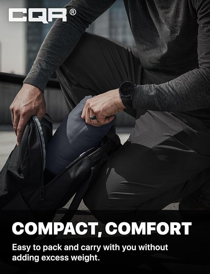 CQR Men's Lightweight Insulated Jacket, Windproof Packable Water Resistant Warm Active Coat for Hiking Work Outdoor Tactical