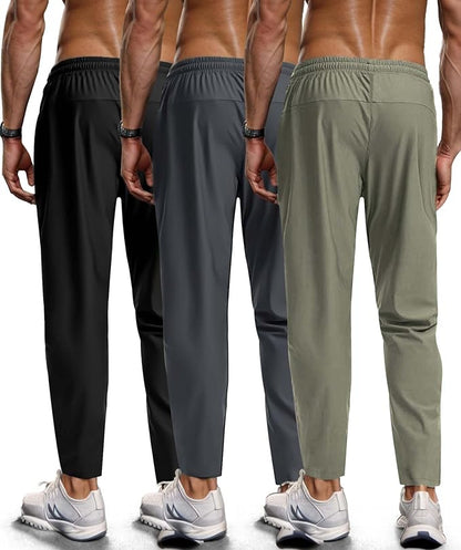 Men's Hiking Pants Quick-Dry Lightweight Sweatpants Outdoor Fishing Pants Water Resistant with Zipper Pockets