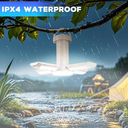 Foldable Camping Lantern, Rechargeable Camping Lights, 4000LM, 6 Light Modes, Waterproof Tent Lights for Power Outages, Emergency, Hurricane, Hiking, 2-Pack