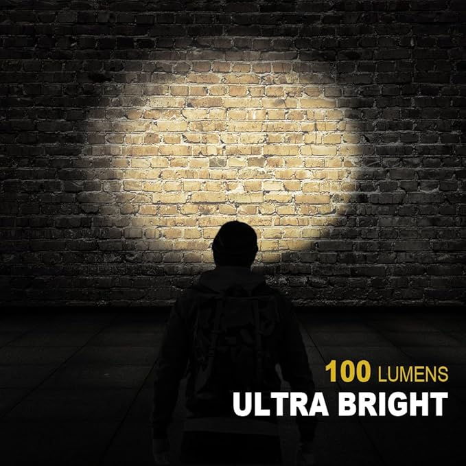 LHOTSE Ultra Bright Mini Hands Free LED Clip on Cap Light - Rechargeable Waterproof Hat Light Flashlight Portable Headlamp for Running Fishing Camping Hand Work Baseball Caps