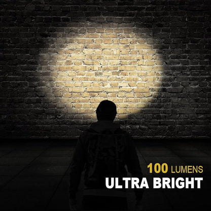 LHOTSE Ultra Bright Mini Hands Free LED Clip on Cap Light - Rechargeable Waterproof Hat Light Flashlight Portable Headlamp for Running Fishing Camping Hand Work Baseball Caps