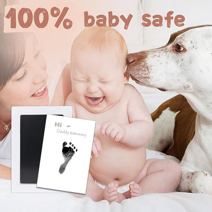 Inkless Baby Hand and Footprint Kit,Clean-Touch Ink Pad Kit,Safe No Mess Printing Infant Hand Foot Stamp,1 Pack Newborn Inkless Print Pads Best Keepsake or Gifts for Family