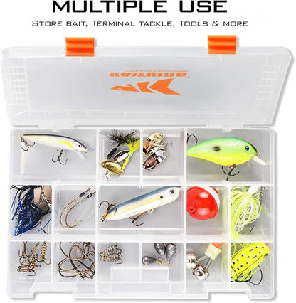KastKing Tackle Boxes, Plastic Box, Plastic Storage Organizer Box with Removable Dividers - Fishing Tackle Storage - Box Organizer - 2 Packs /4 Packs Tackle Trays - Parts Box