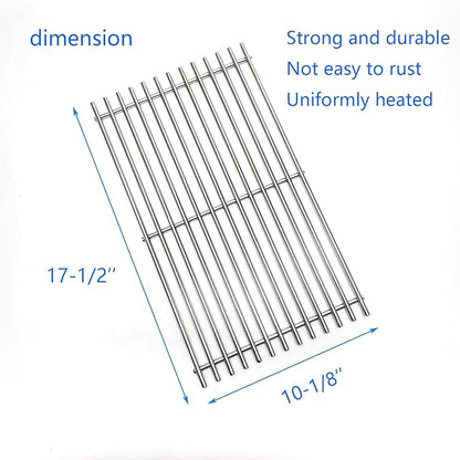 17-1/2" Stainless Steel Cooking Grates Replacement Parts for Weber Spirit 200 Series Spirit E-210 S-215 S-210 E-220 S-220 Gas Grill Grids 7637 67022