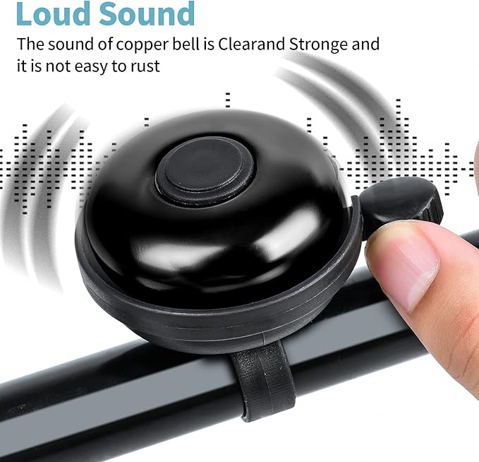 Classic Bike Bell, Aluminum Bicycle Bell, Loud Crisp Clear Sound Bicycle Bike Bell for Adults Kids