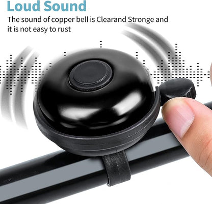 Classic Bike Bell, Aluminum Bicycle Bell, Loud Crisp Clear Sound Bicycle Bike Bell for Adults Kids