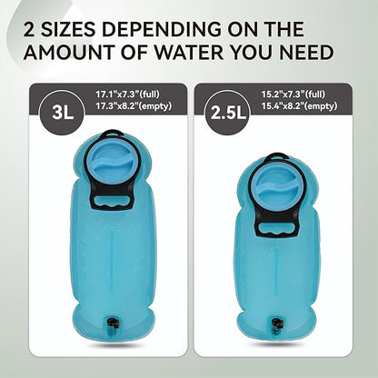 MARCHWAY 2L/2.5L/3L TPU Hydration Bladder, Ultra Durable Water Reservoir Bag with Insulated Tube for Hydration Pack for Cycling, Hiking, Running, Climbing, Biking