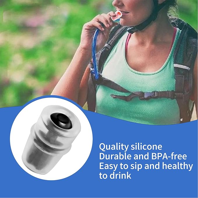 Bite Valve Replacement Mouthpiece Fit for Hydration Pack Bladder Water Backpack and Most Brands(4-Pack), with Shutoff Valve and Tube O-Ring