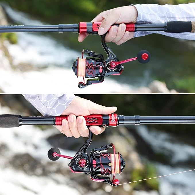 Sougayilang Portable Telescopic Fishing Rod with Carbon Fiber Material and Precision Carved Reel Seat - Suitable for Saltwater and Freshwater Fishing