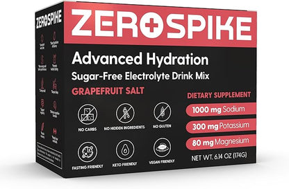 No Sugar Electrolytes Powder Packets | Keto & Fasting Salts Drink Mix | Supplements: The Key Hydration Nutrients Missing from Purified Water | Clean, Grapefruit, Calorie Free | 30 Sticks