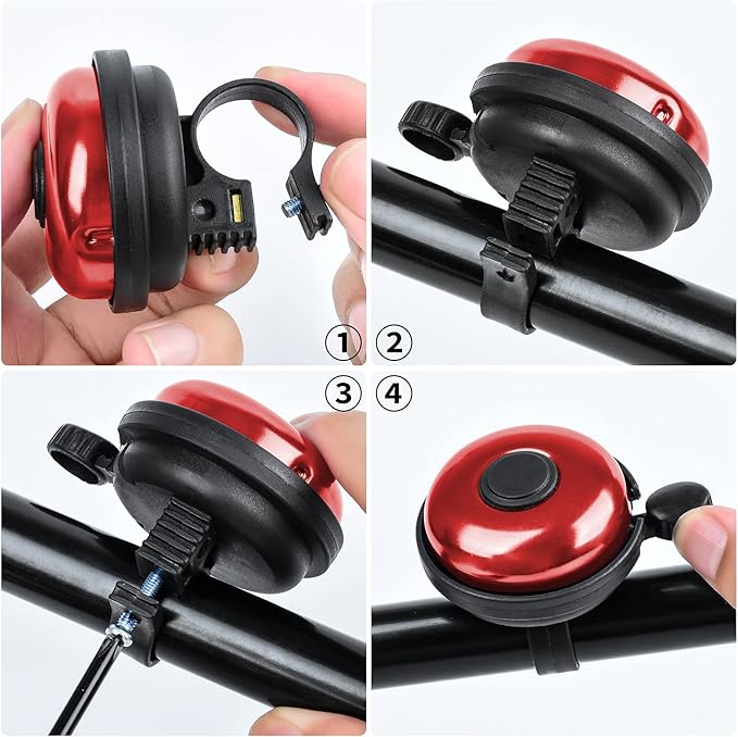 Classic Bike Bell, Aluminum Bicycle Bell, Loud Crisp Clear Sound Bicycle Bike Bell for Adults Kids