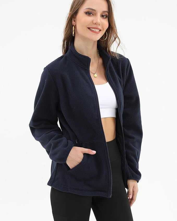 Argstar Women's Fleece Jacket with 6 Pockets (XS-2XL)