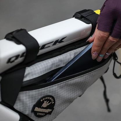 Rhinowalk Bike Frame Bag Under Top Tube Bag Bicycle Triangle Bag with Side Pockets Storage Pouch for Road Mountain Bike