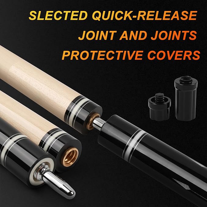 IIQ Pool Cue Stick: 3 in 1 Unique Billiard Pool Cue Pioneer Sticks with 2 Weight Increasing Screws Extension Rod, Cool Bag, Joints Protectors