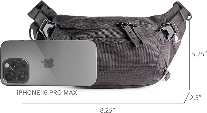 Falcon2L Ultralight Fanny Pack | Crossbody Belt Bag for Men & Women | Compact Waist Pack Sling for Essentials | Expandable External Carry with Falcon Wing Water-Resistant for Outdoor Travel & Everyday