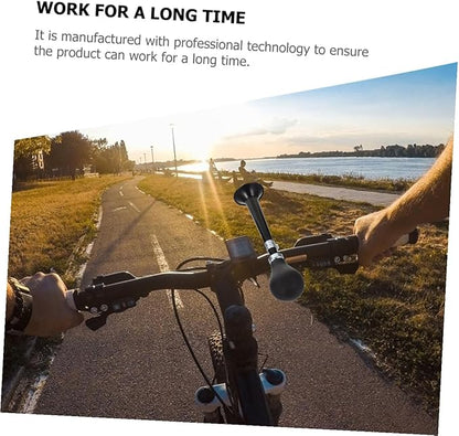 STOBAZA Portable Loud Bike Horn for Adults Electroplated Construction Safety Warning Sound for Mountain Road Folding Bicycles Black Red