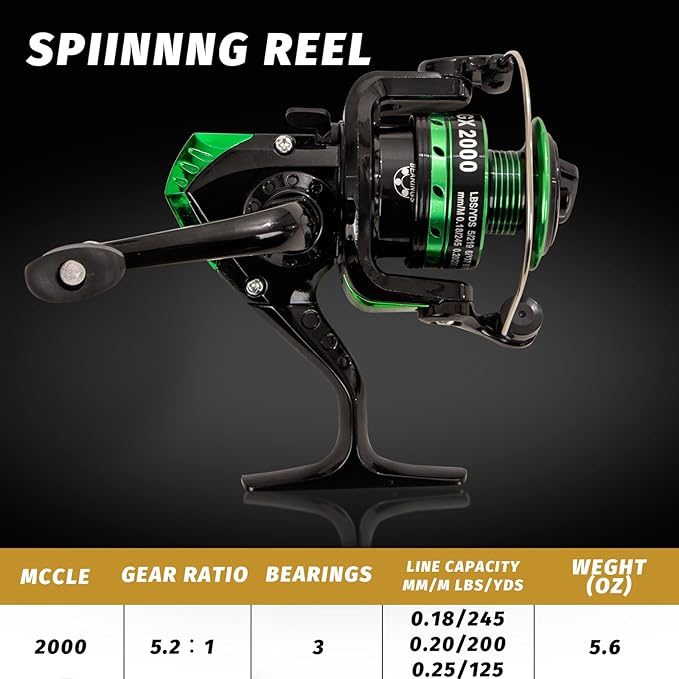 I00000 Fishing Rod and Reel Combos with Fiberglass Telescopic Fishing Pole - Spinning Reel Fishing Carrier Bag, Freshwater and Saltwater Fishing Rod Kit,Travel Fishing Kit for Bass Trout